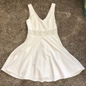 White Dress with Lace Detail